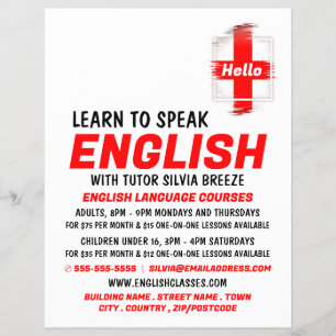 Flag Design, Englischkurs Flyer