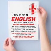 Flag Design, Englischkurs Flyer (Hand)