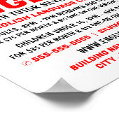 Flag Design, Englischkurs Poster (Ecke)