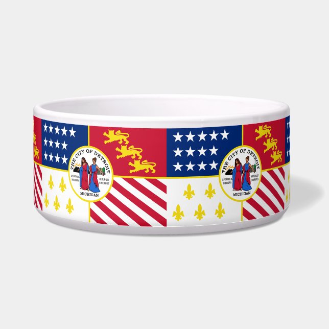 Flag Detroit, Michigan Bowl Napf (Vorderseite)