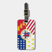 Flag Detroit, Michigan-Gepäckmarke Gepäckanhänger (Vorderseite vertikal)