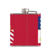 Flag Detroit, Michigan Hip Flask Flachmann (Rückseite)