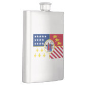 Flag Detroit, Michigan Hip Flask Flachmann (Rechts)