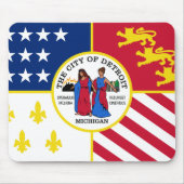 Flag Detroit, Michigan Mouse Pad Mousepad (Vorne)