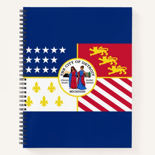 Flag Detroit, Michigan-Notebook Notizblock (Vorderseite)