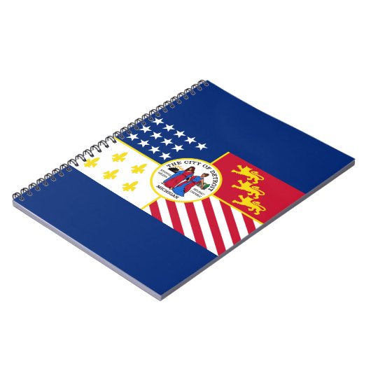Flag Detroit, Michigan-Notebook Notizblock (Linke Seite)
