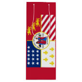 Flag Detroit, Michigan Wine Gift Bag Geschenktüte Für Weinflaschen (Vorderseite)
