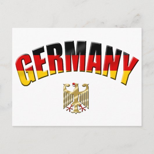 Flag Deutschland Logo Deutsche Shirts und Geschenk Postkarte (Vorderseite)