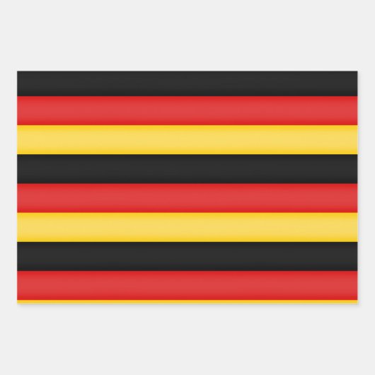 Flag Deutschland Schwarz Rot Gold Patriotische Far Geschenkpapier Set (Vorderseite 3)