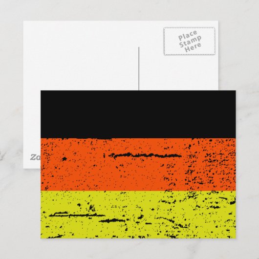 FLAG DEUTSCHLANDS POSTKARTE (Vorne/Hinten)