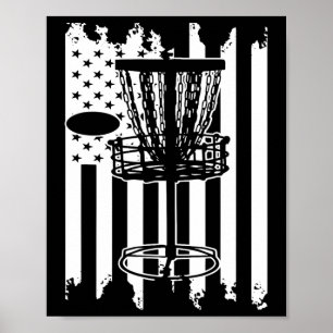 Flag Disk Golf Usa Poster