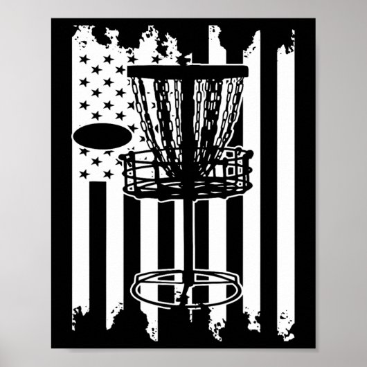 Flag Disk Golf Usa Poster (Vorne)