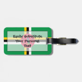 Flag Dominica Personal Easy ID Gepäckanhänger (Rückseite horizontal)