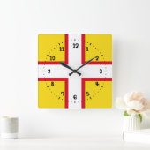Flag Dorset Square Wall Clock Quadratische Wanduhr (Zuhause)