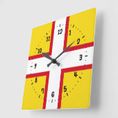 Flag Dorset Square Wall Clock Quadratische Wanduhr (Winkel)
