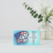 Flag Dove Card Visitenkarte (Stehend Vorderseite)