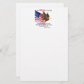 Flag & Eagle Donald J Trump Zitat Briefpapier (Vorne/Hinten)