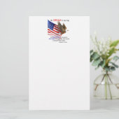 Flag & Eagle Donald J Trump Zitat Briefpapier (Stehend Vorderseite)