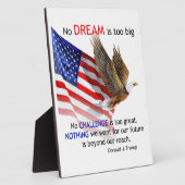 Flag & Eagle Donald J Trump Zitat Fotoplatte (Seite)