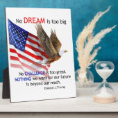 Flag & Eagle Donald J Trump Zitat Fotoplatte (Seite)