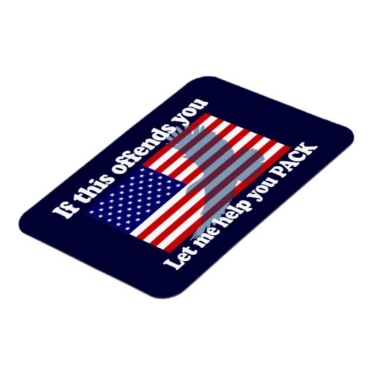 Flag & Eagle Patriot - USA-Flagge Magnet (Linke Seite)