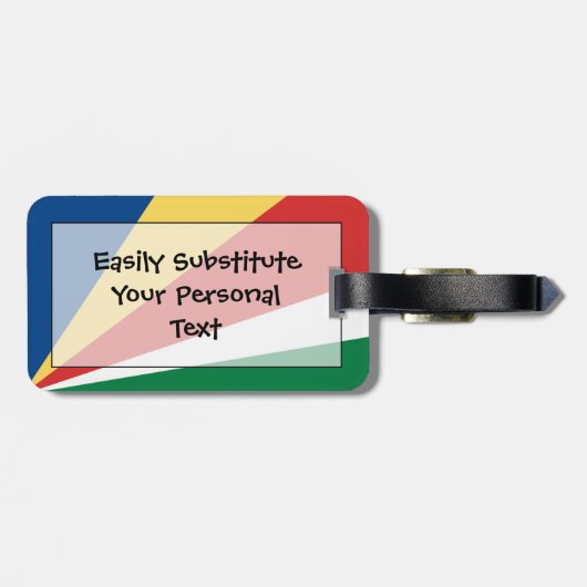 Flag Easy ID Personal der Seychellen Gepäckanhänger (Rückseite horizontal)