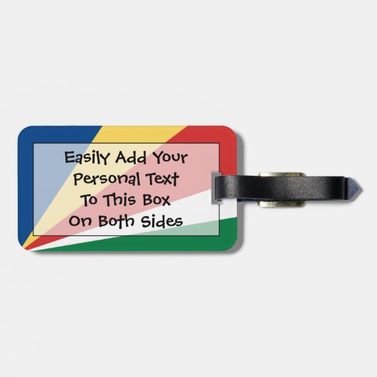 Flag Easy ID Personal der Seychellen Gepäckanhänger (Rückseite horizontal)