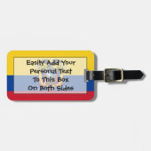 Flag Ecuador Easy ID Personal Gepäckanhänger (Vorderseite horizontal)