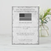 Flag EMS EMT Retirement Party mit dünner weißer Li Einladung (Stehend Vorderseite)
