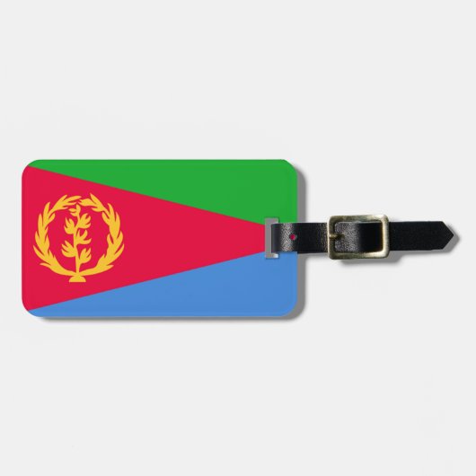 Flag Eritrea Easy ID Personal Gepäckanhänger (Vorderseite horizontal)