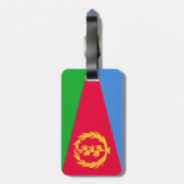 Flag Eritrea Gepäckmarke mit Ledergurt Gepäckanhänger (Rückseite vertikal)