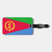 Flag Eritrea Gepäckmarke mit Ledergurt Gepäckanhänger (Rückseite horizontal)