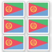 Flag Eritrea Sammelpackung mit 6 Aufkleber (Vorderseite)