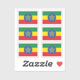 Flag Ethiopia Collection Packung mit 6 Aufkleber