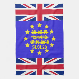 Flag EU Referendum/Brexit Tracker für britische G Geschirrtuch