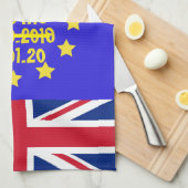 Flag EU Referendum/Brexit Tracker für britische Ge Geschirrtuch (Viertel Falte)