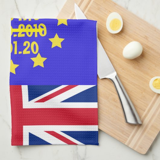 Flag EU Referendum/Brexit Tracker für britische Ge Geschirrtuch (Viertel Falte)