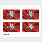 Flag Fabric Schweiz Rechteckiger Aufkleber (Blatt)