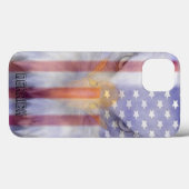 Flag | Faded Eagle | PERSONALISIERT Case-Mate iPhone Hülle (Rückseite (Horizontal))