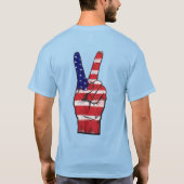 Flag-Farben für die Friedenszeichen T-Shirt (Rückseite)