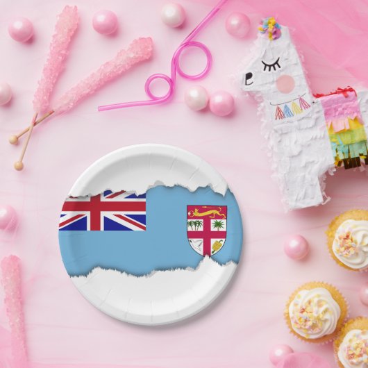 Flag Fidschi Pappteller (Party)