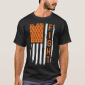 Flag Fight Leukemia Cancer Awareness T-Shirt (Vorderseite)