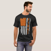 Flag Fight Leukemia Cancer Awareness T-Shirt (Vorne ganz)