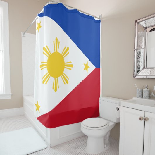 Flag Filipino Flag Philippinen Duschvorhang (Beispiel)