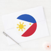 Flag Filipino Flag Philippinen Runder Aufkleber (Umschlag)