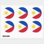 Flag Filipino Flag Philippinen Runder Aufkleber (Blatt)