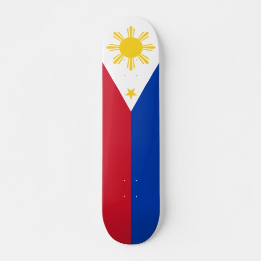 Flag Filipino Flag Philippinen Skateboard (Vorne)