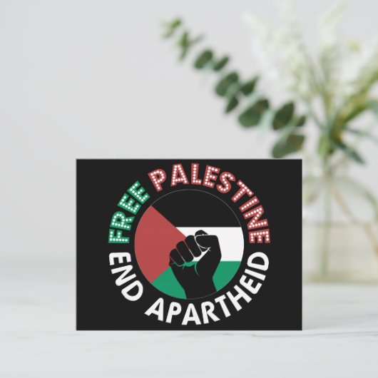 Flag Fist Black, die Fahne der Apartheid-Fahne des Postkarte (Stehend Vorderseite)