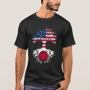 Flag Flag American Roots Grown Tree USA Flag T-Shirt