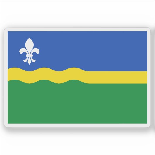 Flag Flevoland, Niederlande Aufkleber (Vorderseite)